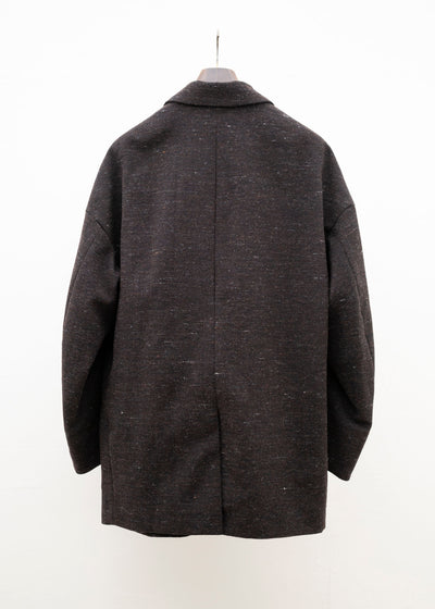 YOKO SAKAMOTO TWEED BIG JACKET / BROWN