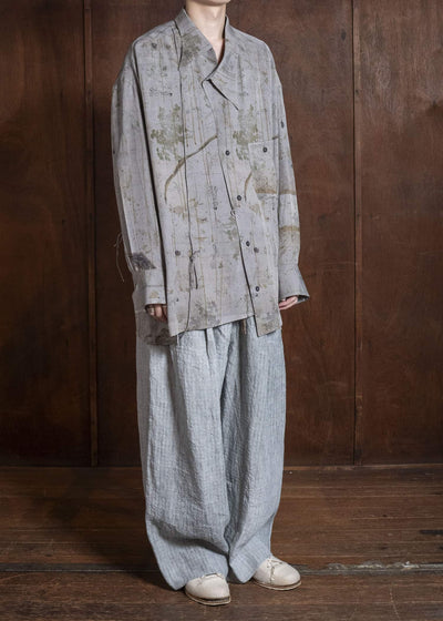 ZIGGY CHEN 0M2610707 DIGITAL PRINT ASYMMETRIC SHIRT 52