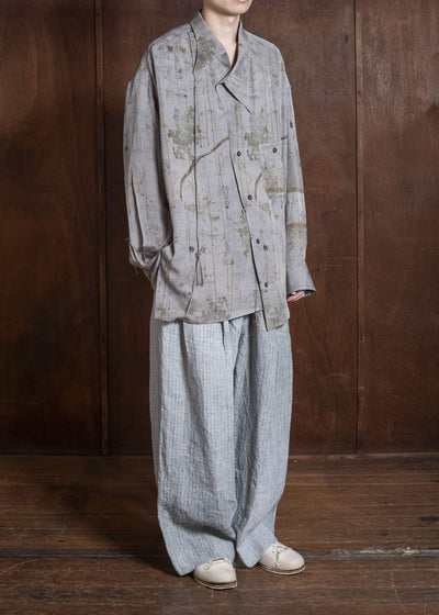 ZIGGY CHEN 0M2610707 DIGITAL PRINT ASYMMETRIC SHIRT 52