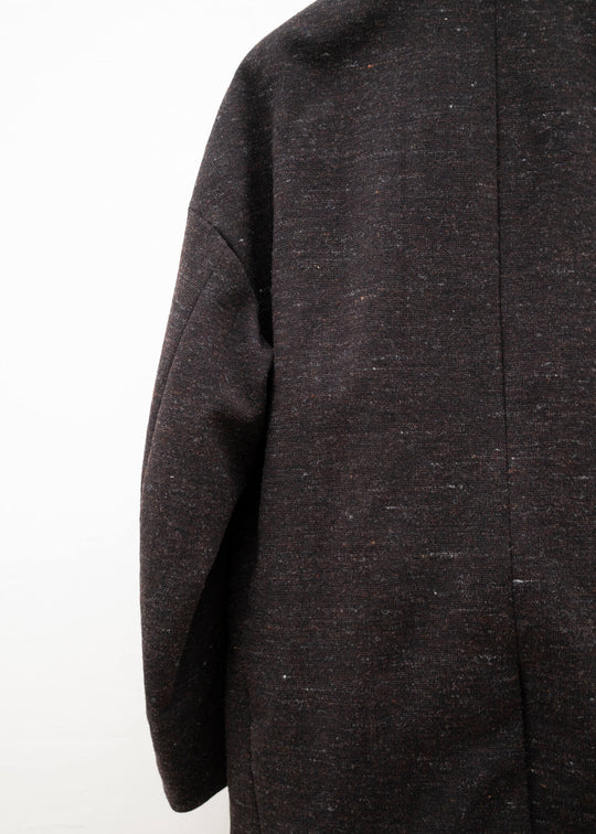 YOKO SAKAMOTO TWEED BIG JACKET / BROWN