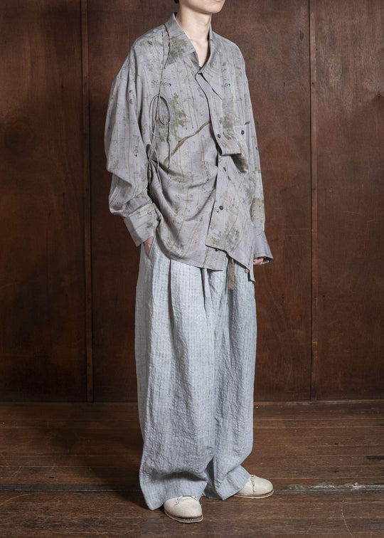 ZIGGY CHEN 0M2610707 DIGITAL PRINT ASYMMETRIC SHIRT 52