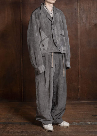 ZIGGY CHEN 0M2610930 CROPPED PATCHWORK JACKET 03