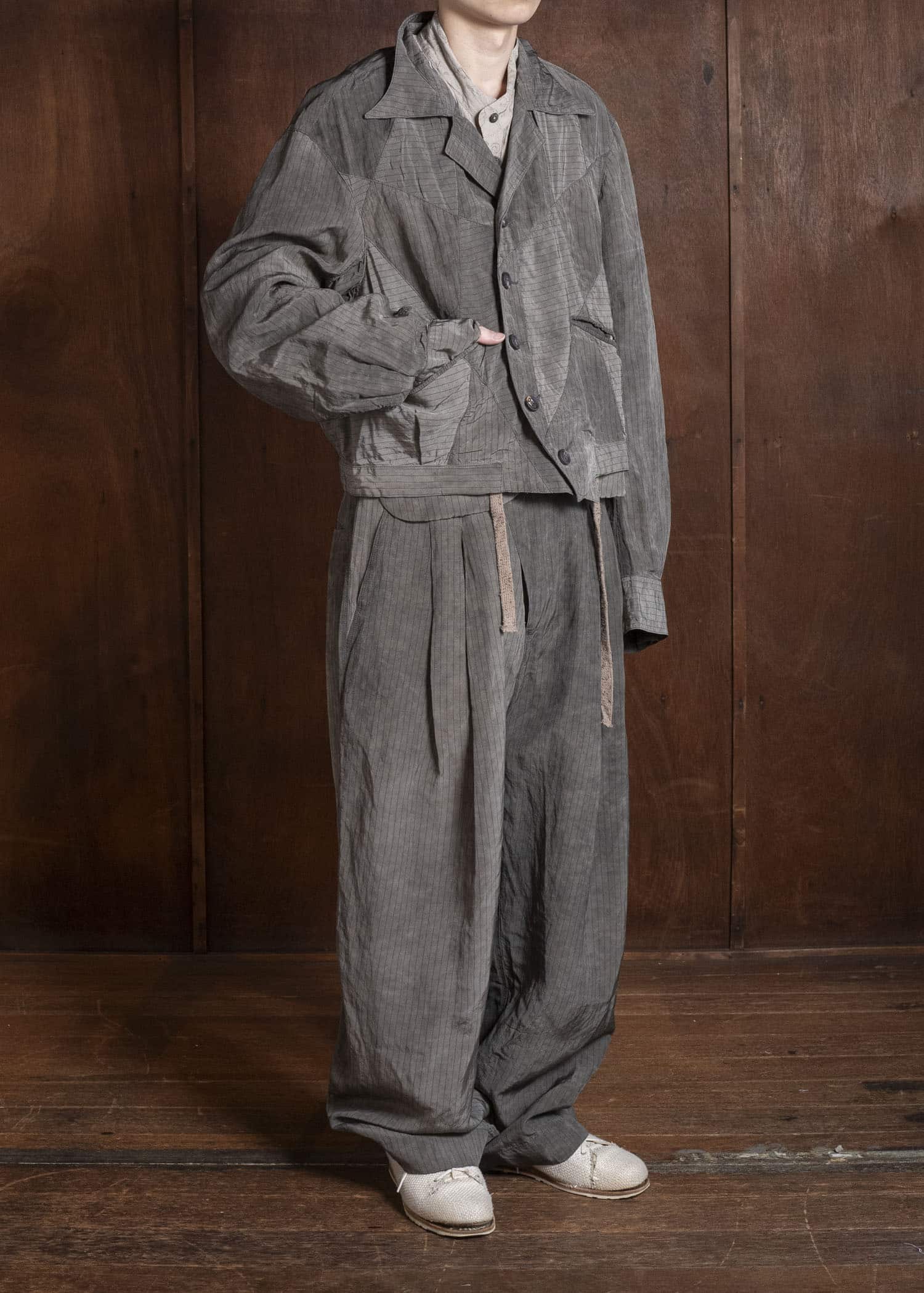 ZIGGY CHEN 0M2610930 CROPPED PATCHWORK JACKET 03