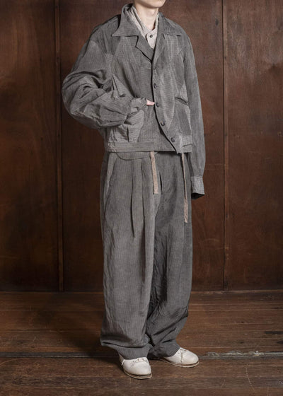 ZIGGY CHEN 0M2610930 CROPPED PATCHWORK JACKET 03