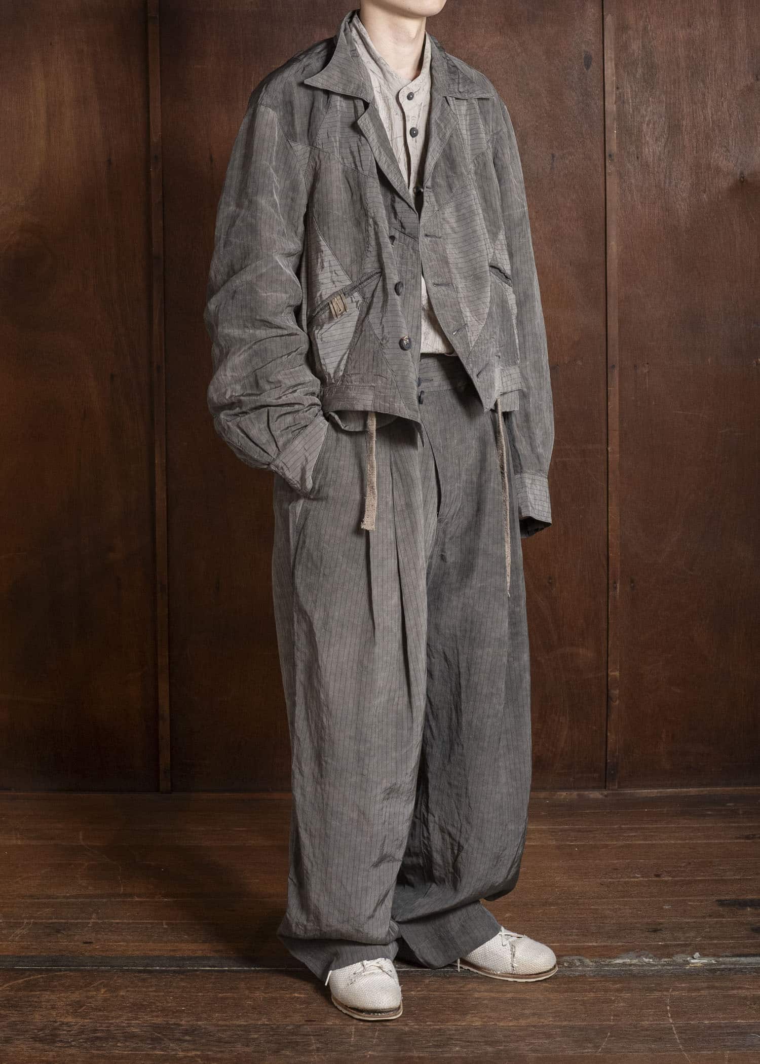 ZIGGY CHEN 0M2610930 CROPPED PATCHWORK JACKET 03