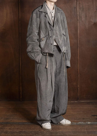 ZIGGY CHEN 0M2610930 CROPPED PATCHWORK JACKET 03