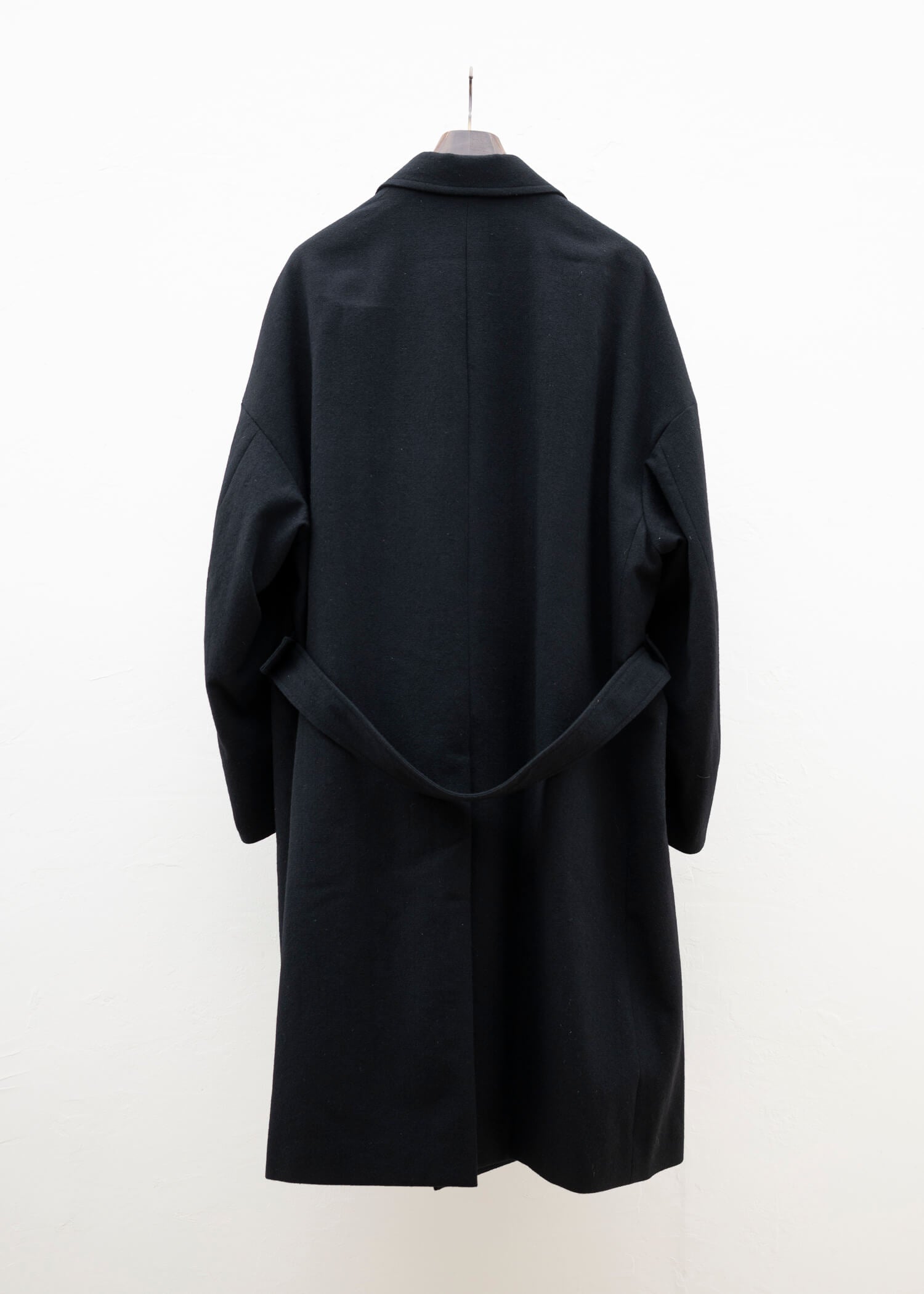 YOKO SAKAMOTO TWEED DOUBLE BREASTED COAT / BLACK