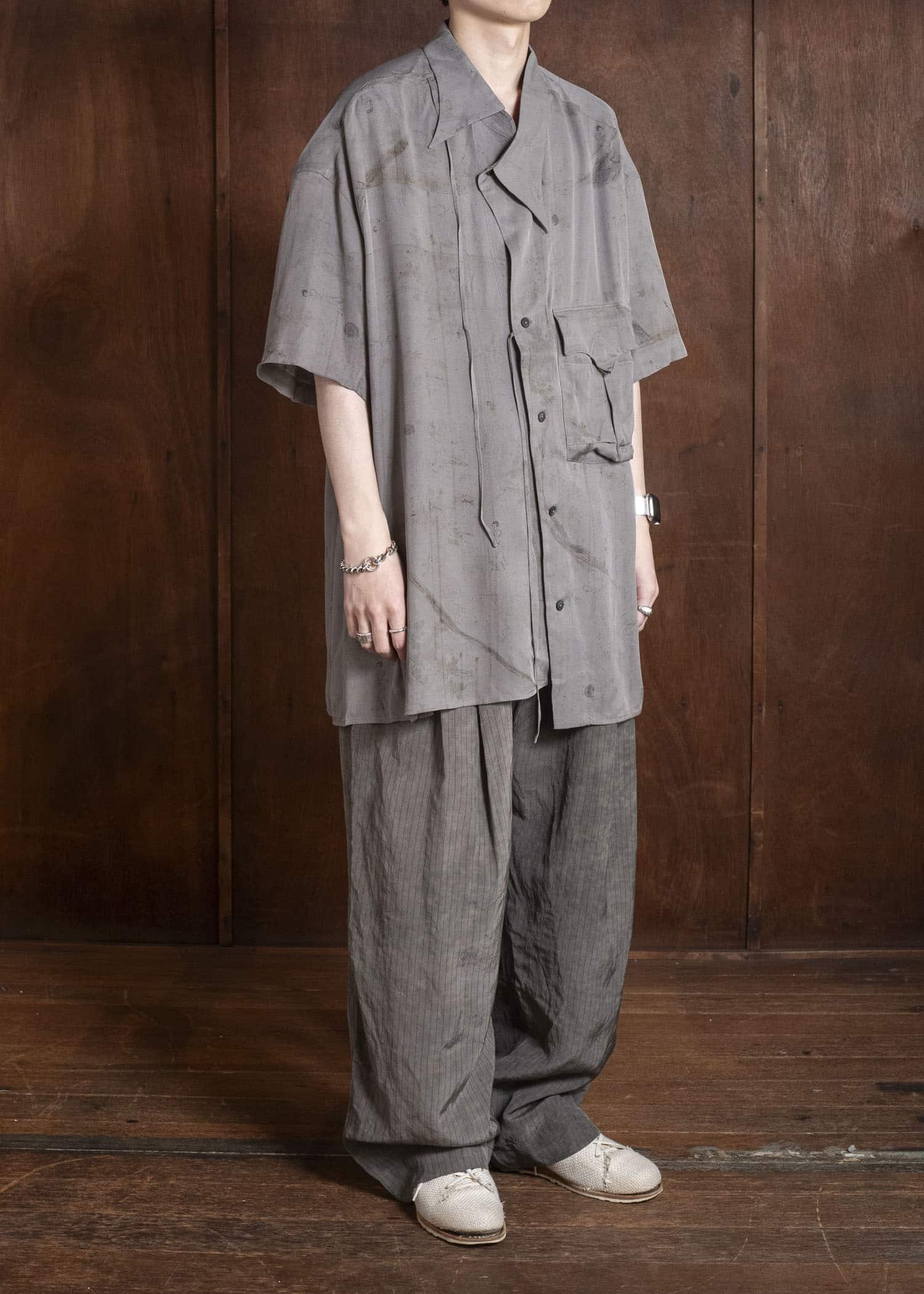 ZIGGY CHEN 0M2610750 ASYMMETRIC SHORT SLEEVE SHIRT 52