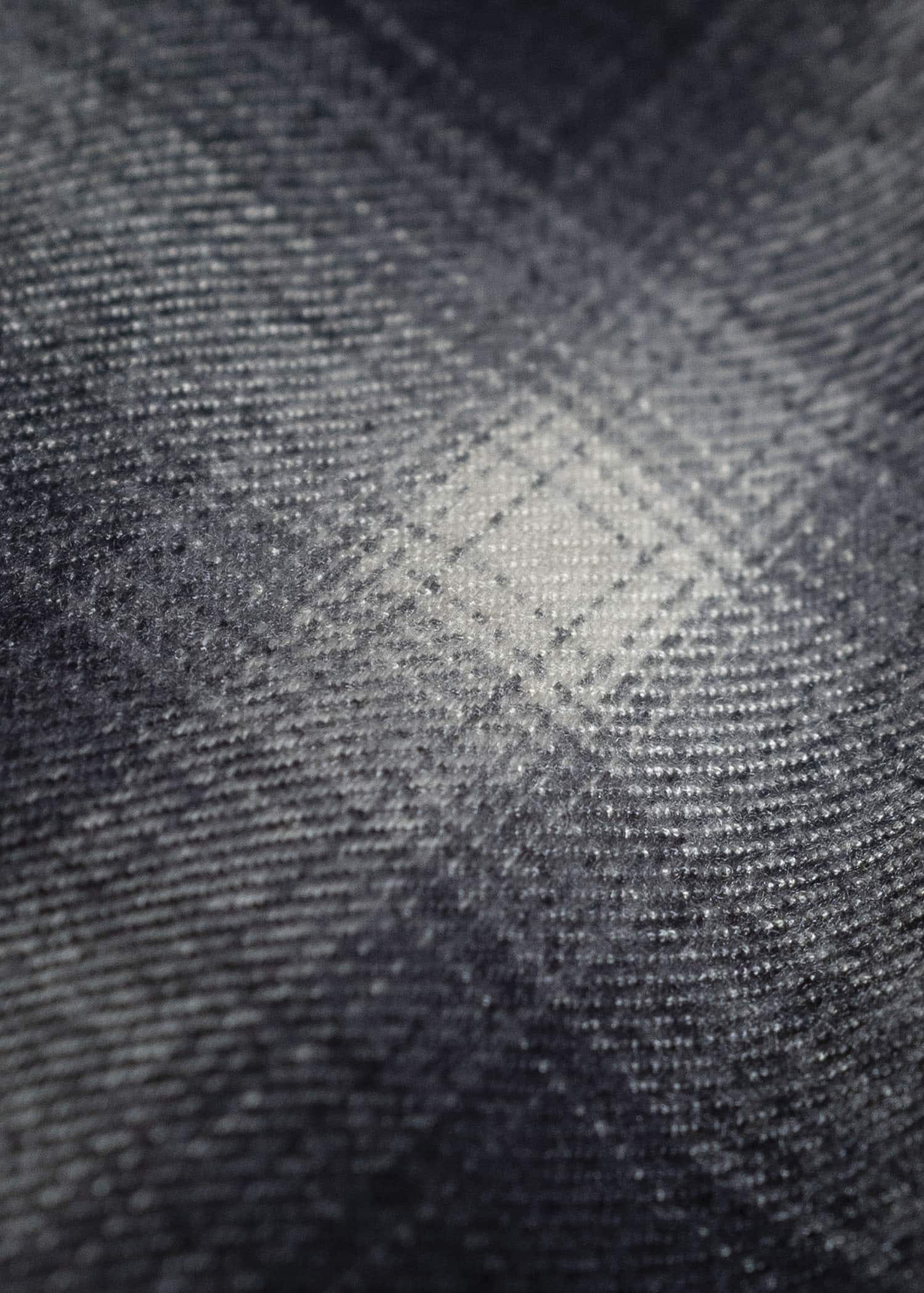 Taiga Takahashi Lot.101-Gray Plaid Open Collar Shirt BLEACHED GRAY PLAID