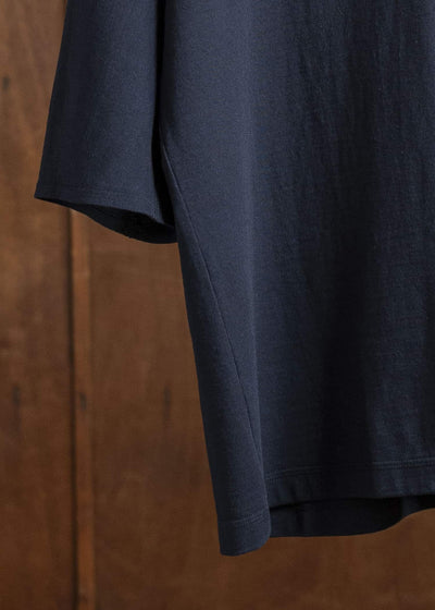 Jurgen Lehl D-pocket V-neck pullover, navy blue J0152UBM502-39