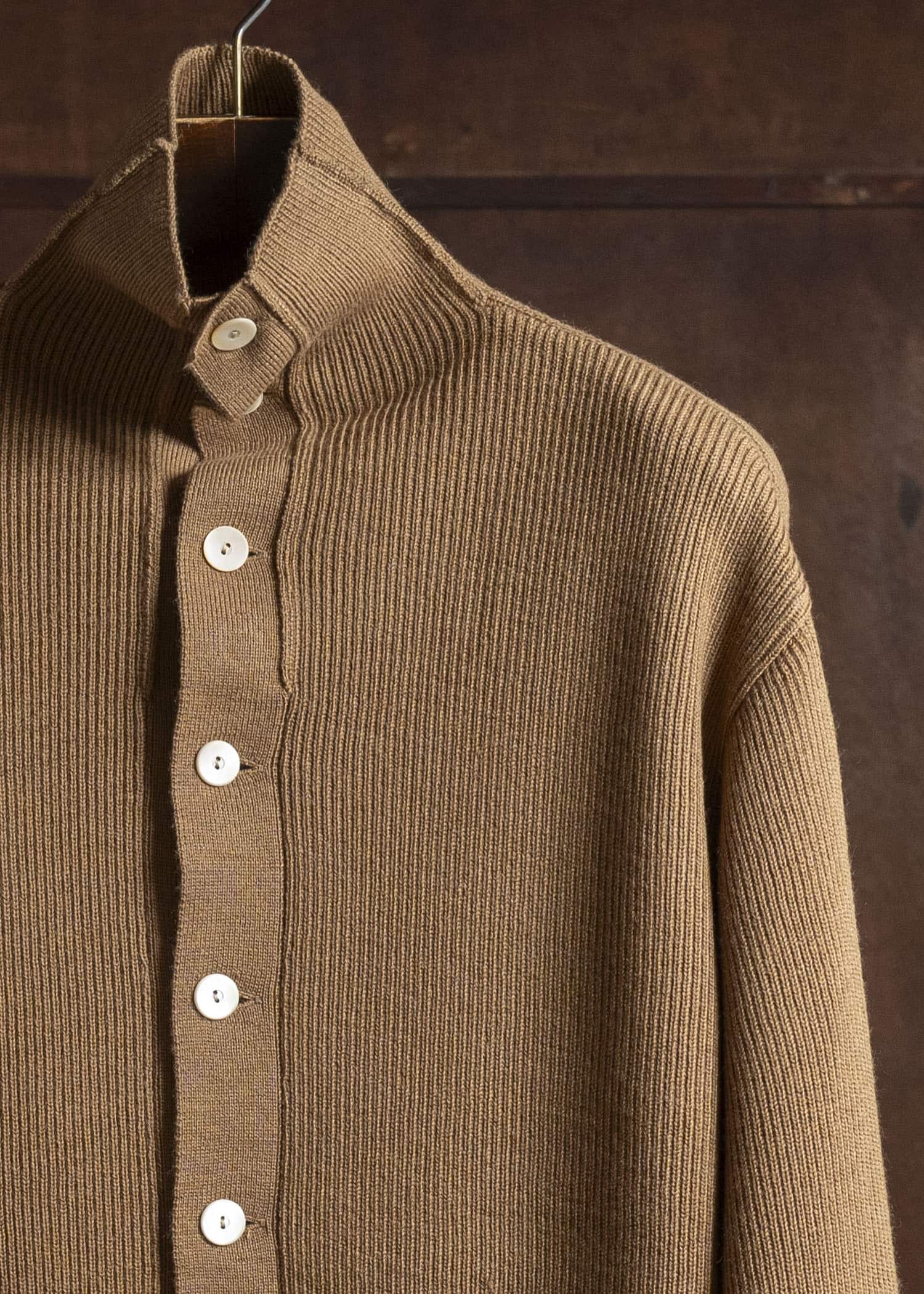 Taiga Takahashi Lot.521 Turtleneck Cardigan CAMEL