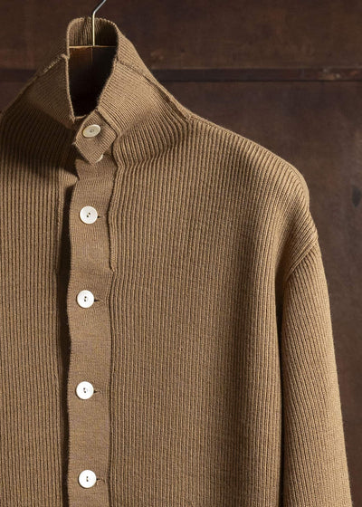 Taiga Takahashi Lot.521 Turtleneck Cardigan CAMEL