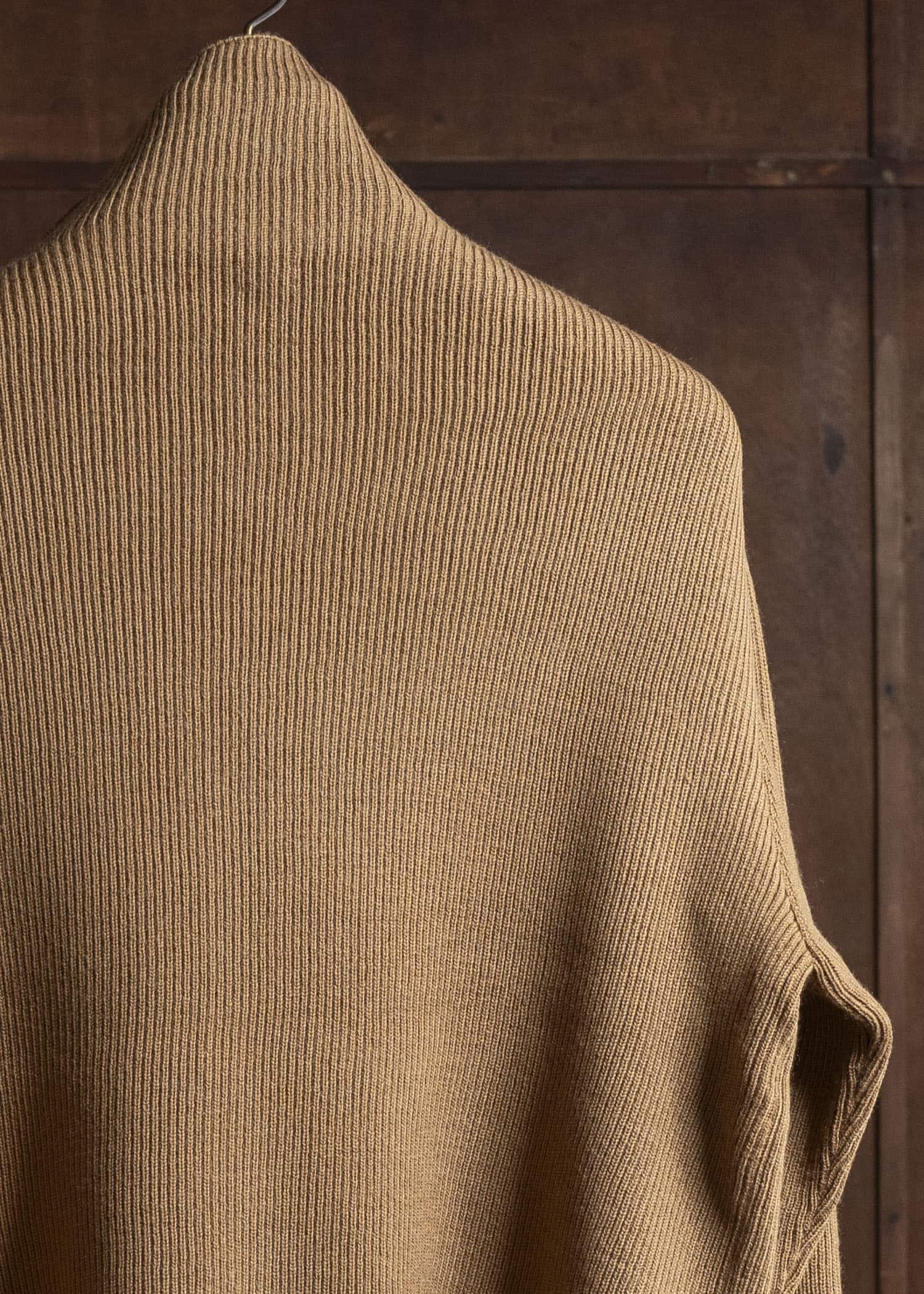 Taiga Takahashi Lot.521 Turtleneck Cardigan CAMEL