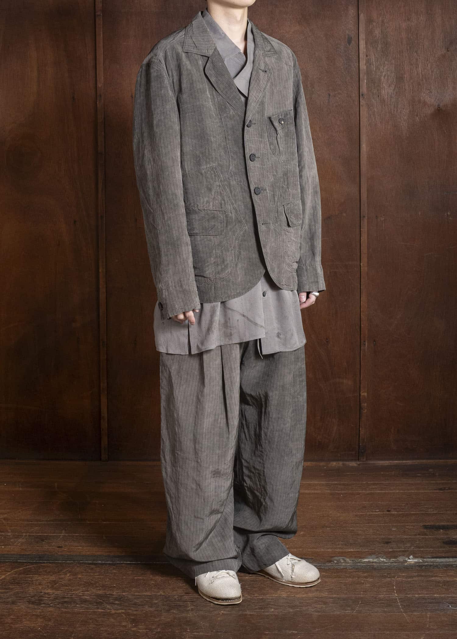 ZIGGY CHEN 0M2610905 STRIPED PATCHWORK WORKERS BLAZER 03