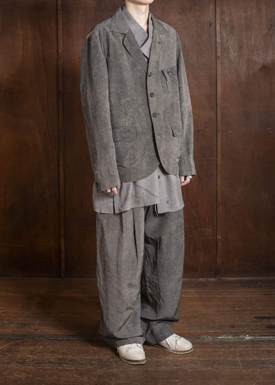 ZIGGY CHEN 0M2610905 STRIPED PATCHWORK WORKERS BLAZER 03