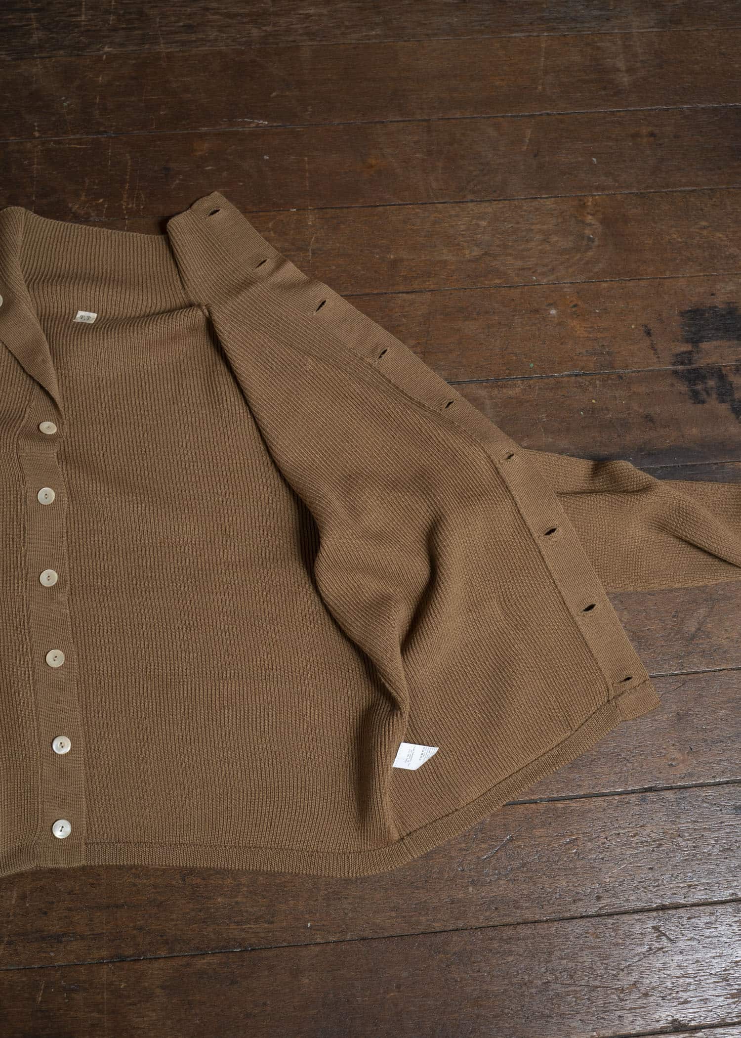 Taiga Takahashi Lot.521 Turtleneck Cardigan CAMEL