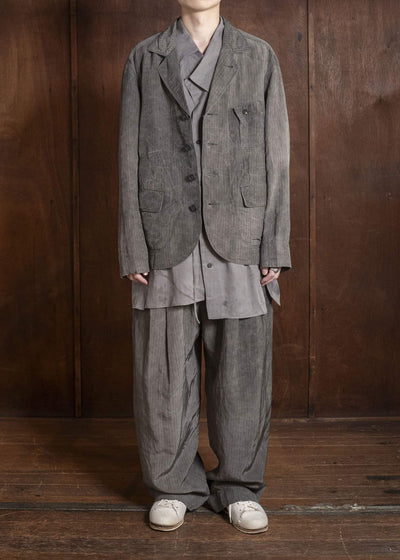 ZIGGY CHEN 0M2610905 STRIPED PATCHWORK WORKERS BLAZER 03