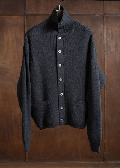 Taiga Takahashi Lot.521 Turtleneck Cardigan CHARCOAL