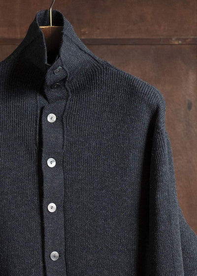 Taiga Takahashi Lot.521 Turtleneck Cardigan CHARCOAL