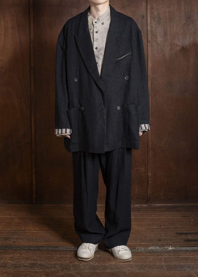 ZIGGY CHEN 0M2610914 DOUBLE BREASTED ORIENTAL LONG BLAZER 04