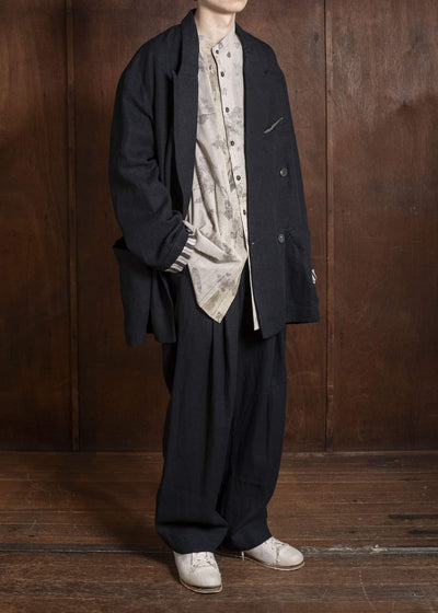 ZIGGY CHEN 0M2610914 DOUBLE BREASTED ORIENTAL LONG BLAZER 04