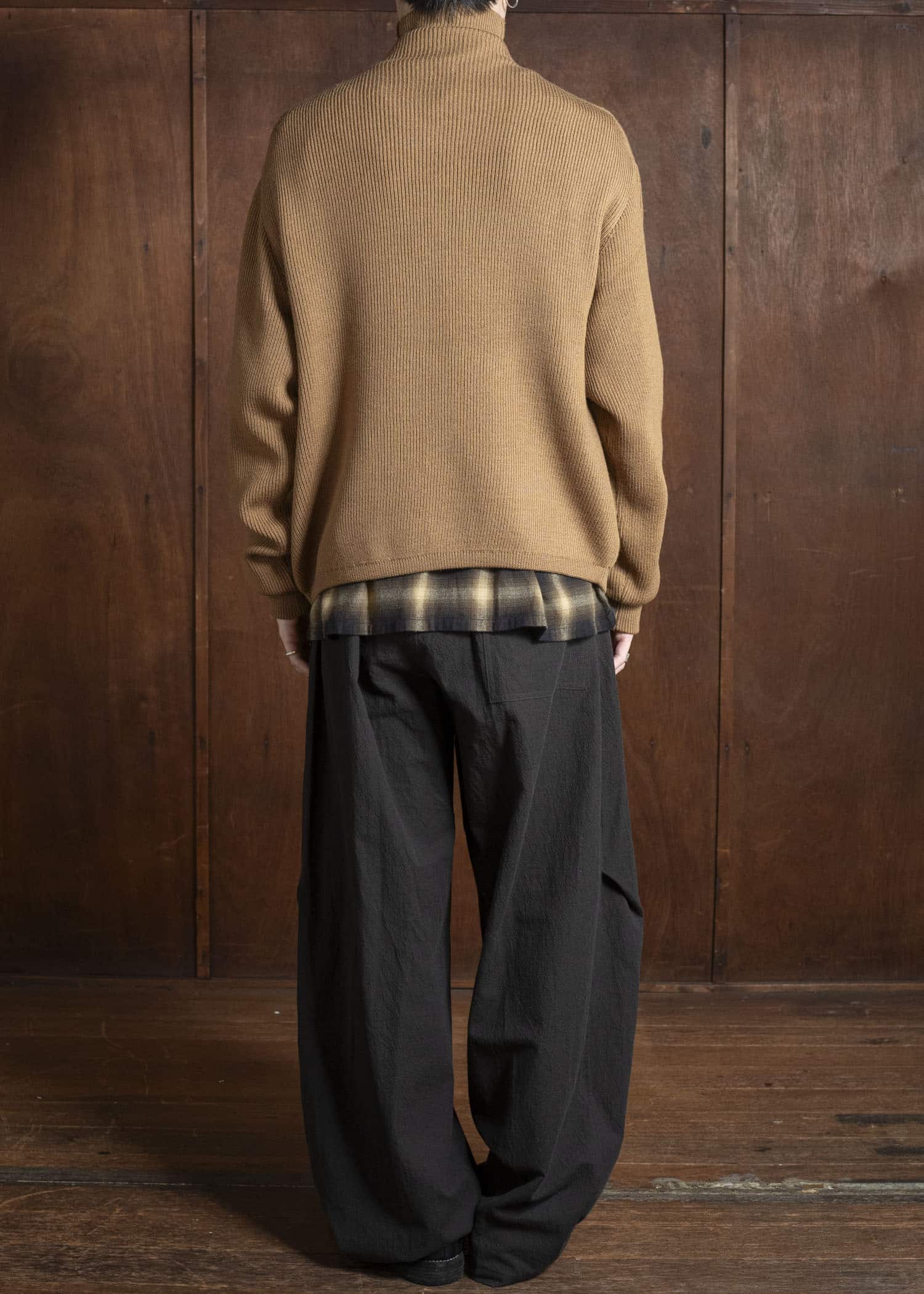 Taiga Takahashi Lot.521 Turtleneck Cardigan CAMEL