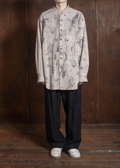 ZIGGY CHEN 0M2610745 MANDARIN COLLAR POCKET SHIRT 11