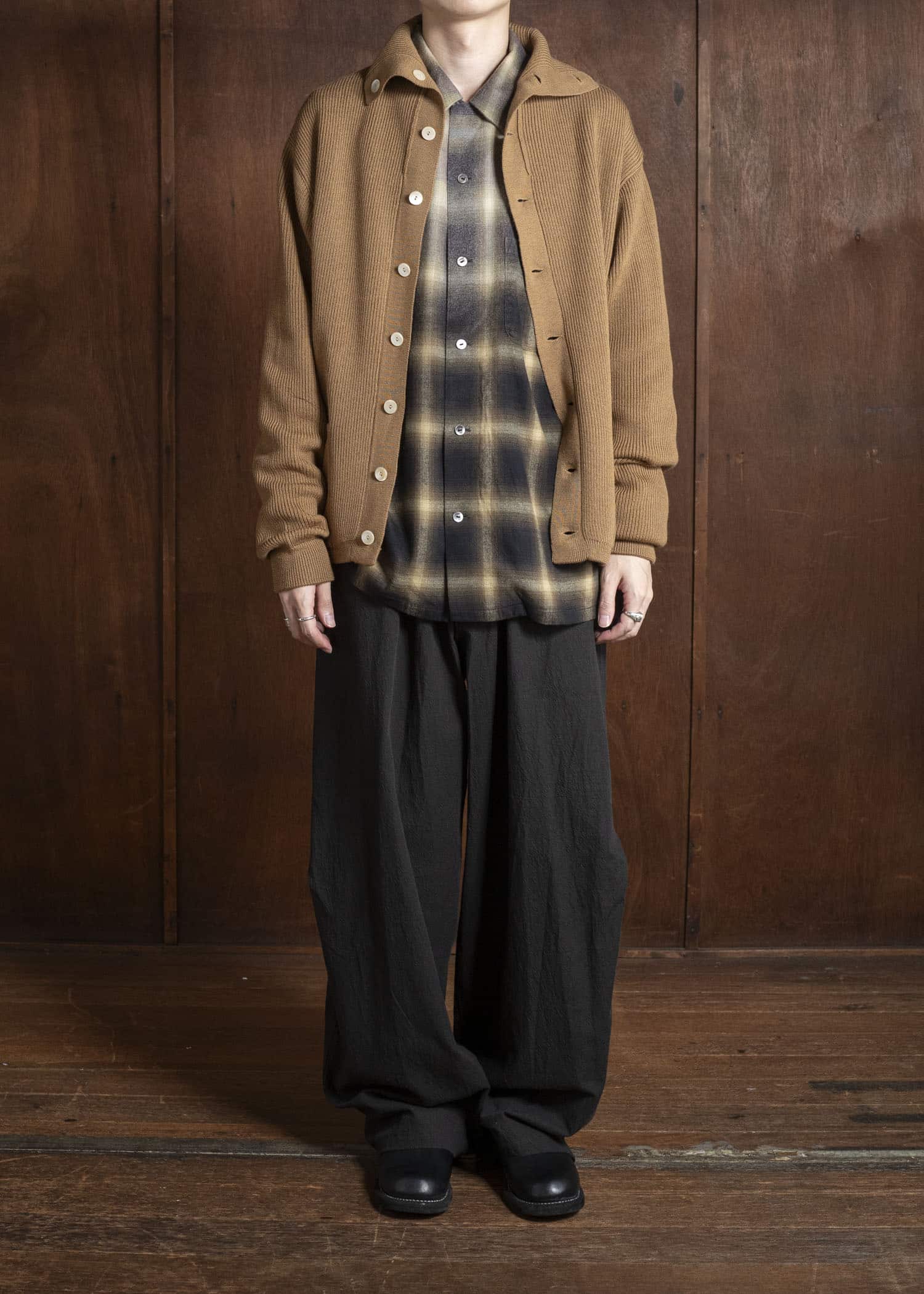 Taiga Takahashi Lot.521 Turtleneck Cardigan CAMEL