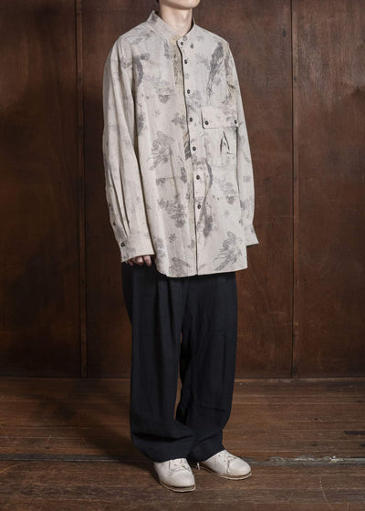 ZIGGY CHEN 0M2610745 MANDARIN COLLAR POCKET SHIRT 11