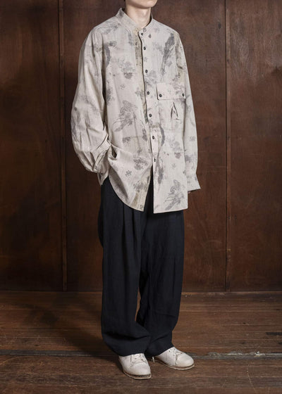 ZIGGY CHEN 0M2610745 MANDARIN COLLAR POCKET SHIRT 11