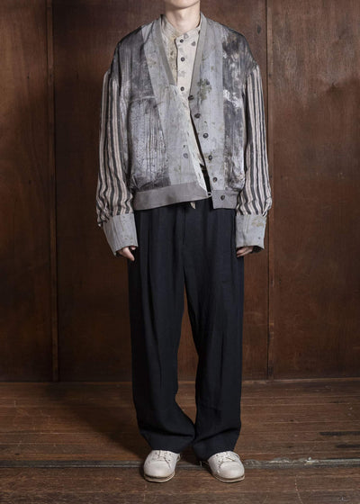 ZIGGY CHEN 0M2610903 DIGITAL PRINT SHAWL COLLAR BOMBER 52