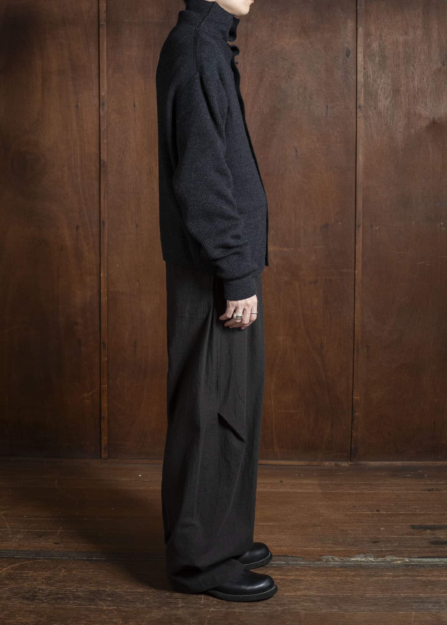 Taiga Takahashi Lot.521 Turtleneck Cardigan CHARCOAL