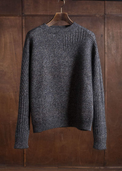 amachi. Wood Flame Knit AY17K-4080 Mix Gray