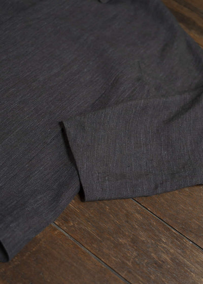 Jurgen Lehl Linen Shrink Short Blouson Black Brown J0152FJM502-99