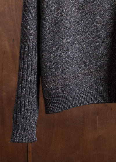 amachi. Wood Flame Knit AY17K-4080 Mix Gray