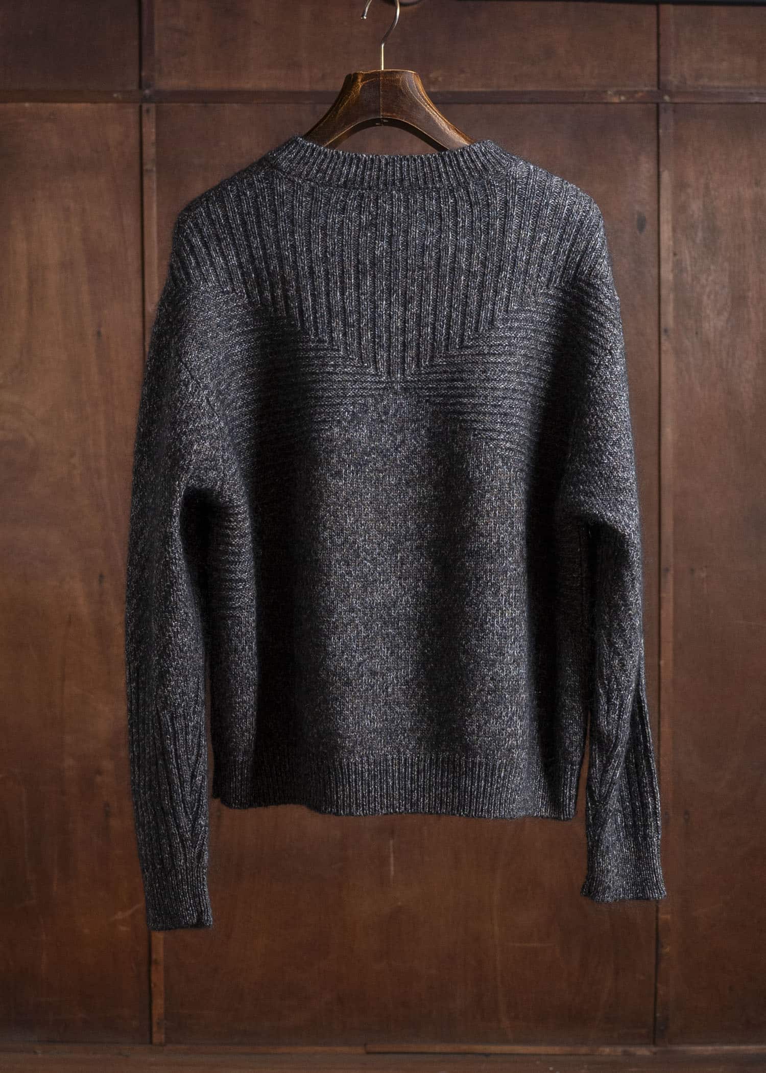 amachi. Wood Flame Knit AY17K-4080 Mix Gray