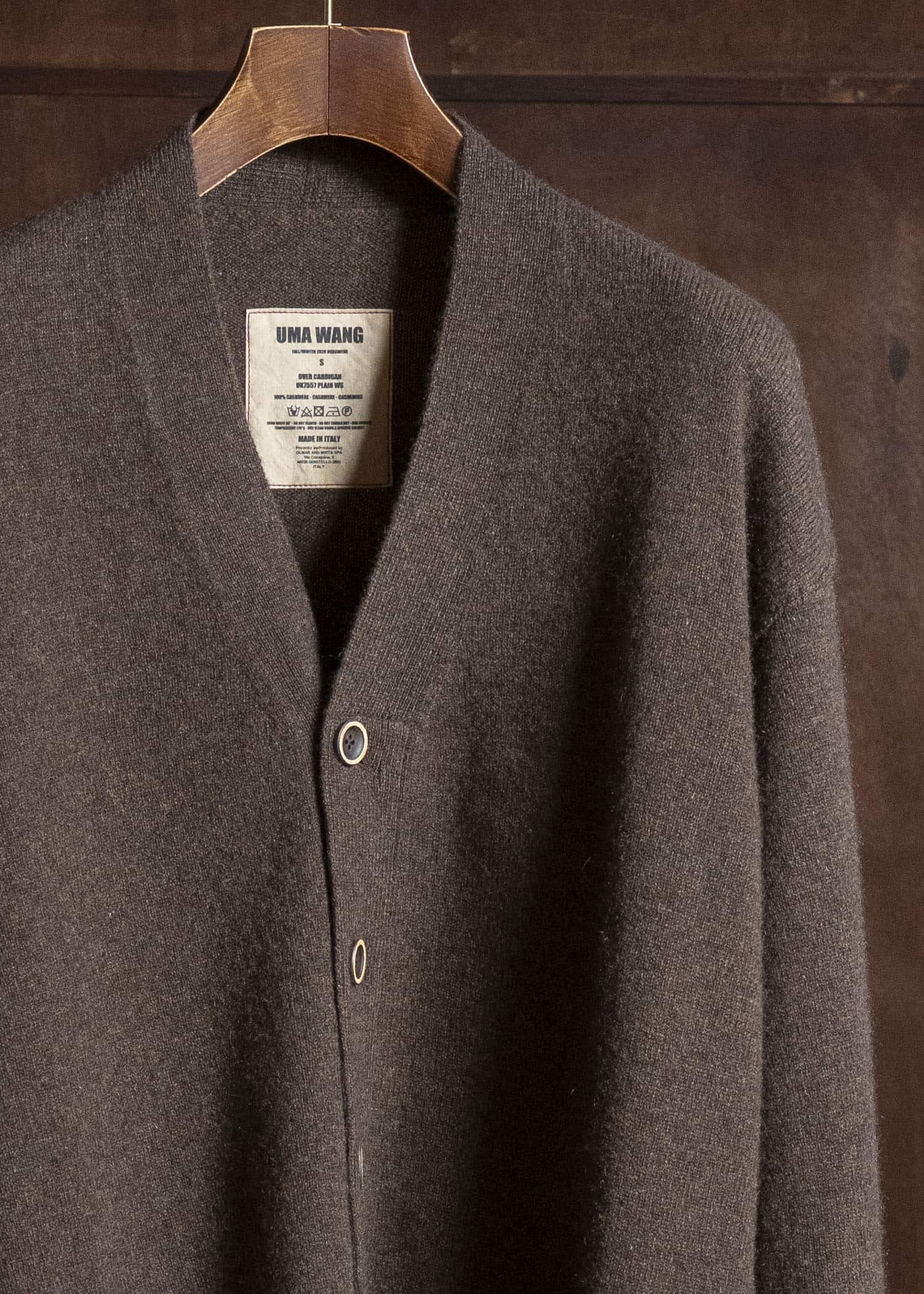 UMA WANG UK7557 OVER CARDIGAN uw600 - brown