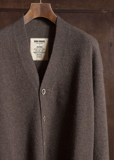 UMA WANG UK7557 OVER CARDIGAN uw600 - brown