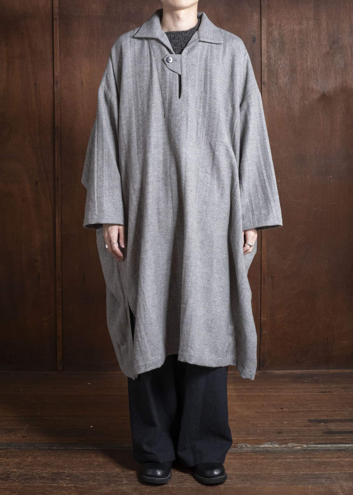 amachi. Kashmir Atelier Coat AY17O-1075 Natural Brown