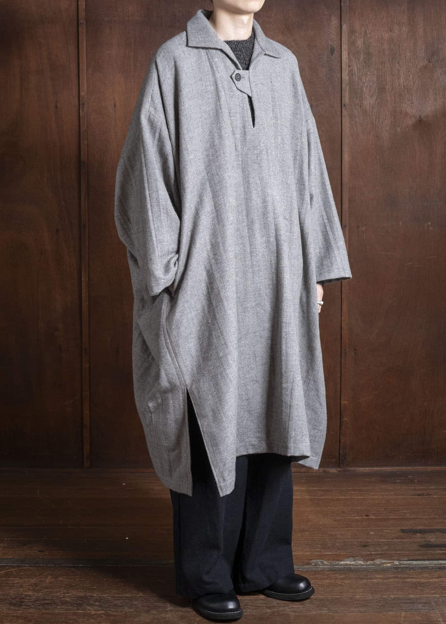 amachi. Kashmir Atelier Coat AY17O-1075 Natural Brown