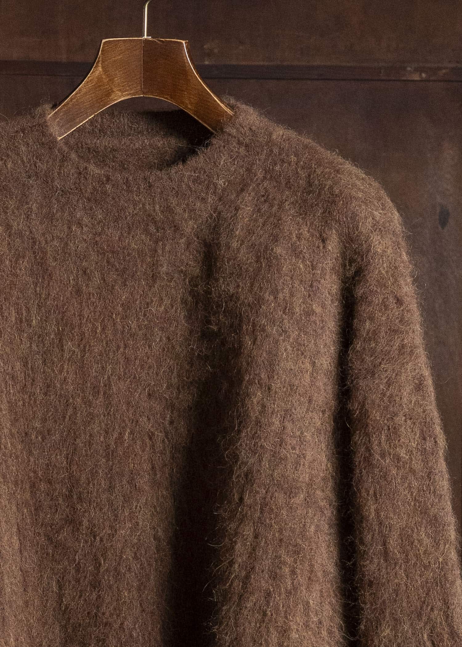 UMA WANG UK7162 CREWNECK TOP uw240 - mustard