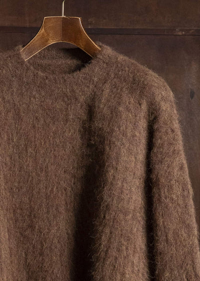 UMA WANG UK7162 CREWNECK TOP uw240 - mustard