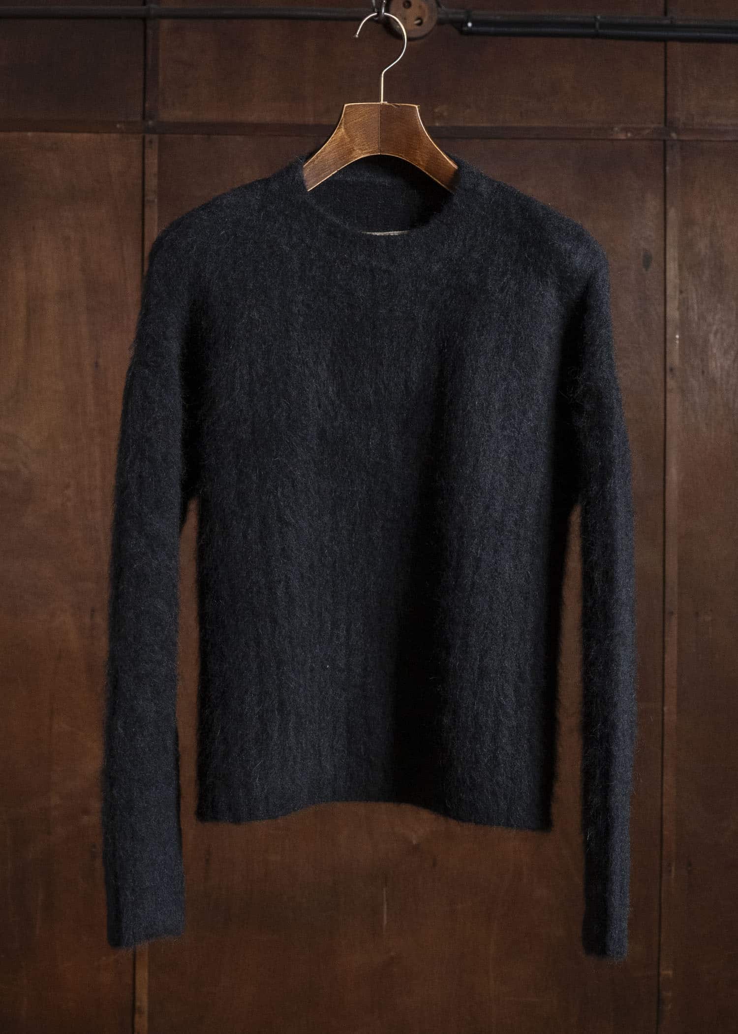 UMA WANG UK7162 CREWNECK TOP uw900 - black