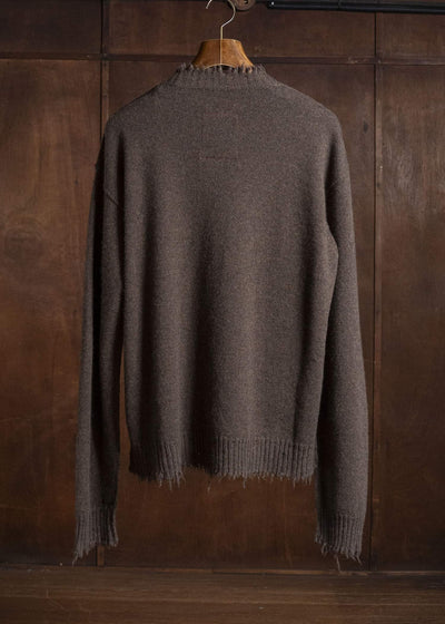 UMA WANG UK7555 ROUND NECK TOP uw600 - brown