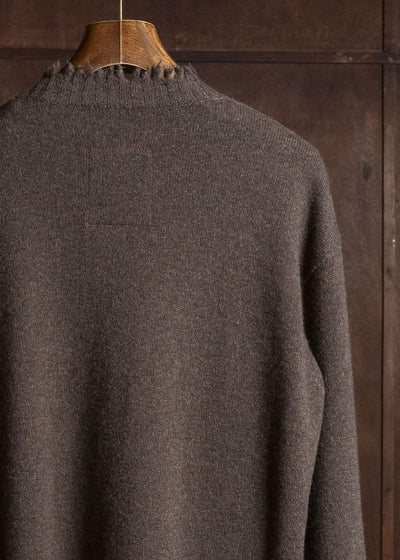UMA WANG UK7555 ROUND NECK TOP uw600 - brown
