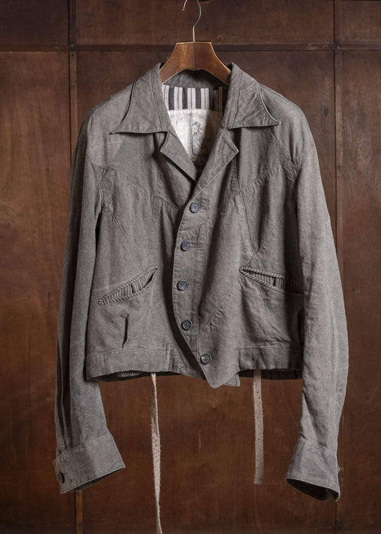 ZIGGY CHEN 0M2610918 CROPPED PATCHWORK JACKET 03