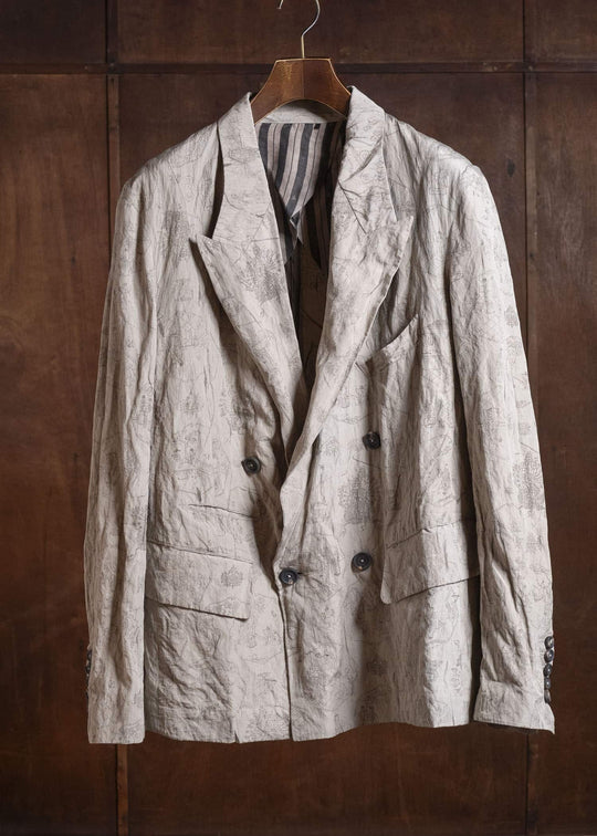 ZIGGY CHEN DIGITAL PRINT DOUBLE BREASTED BLAZER 0M2610923