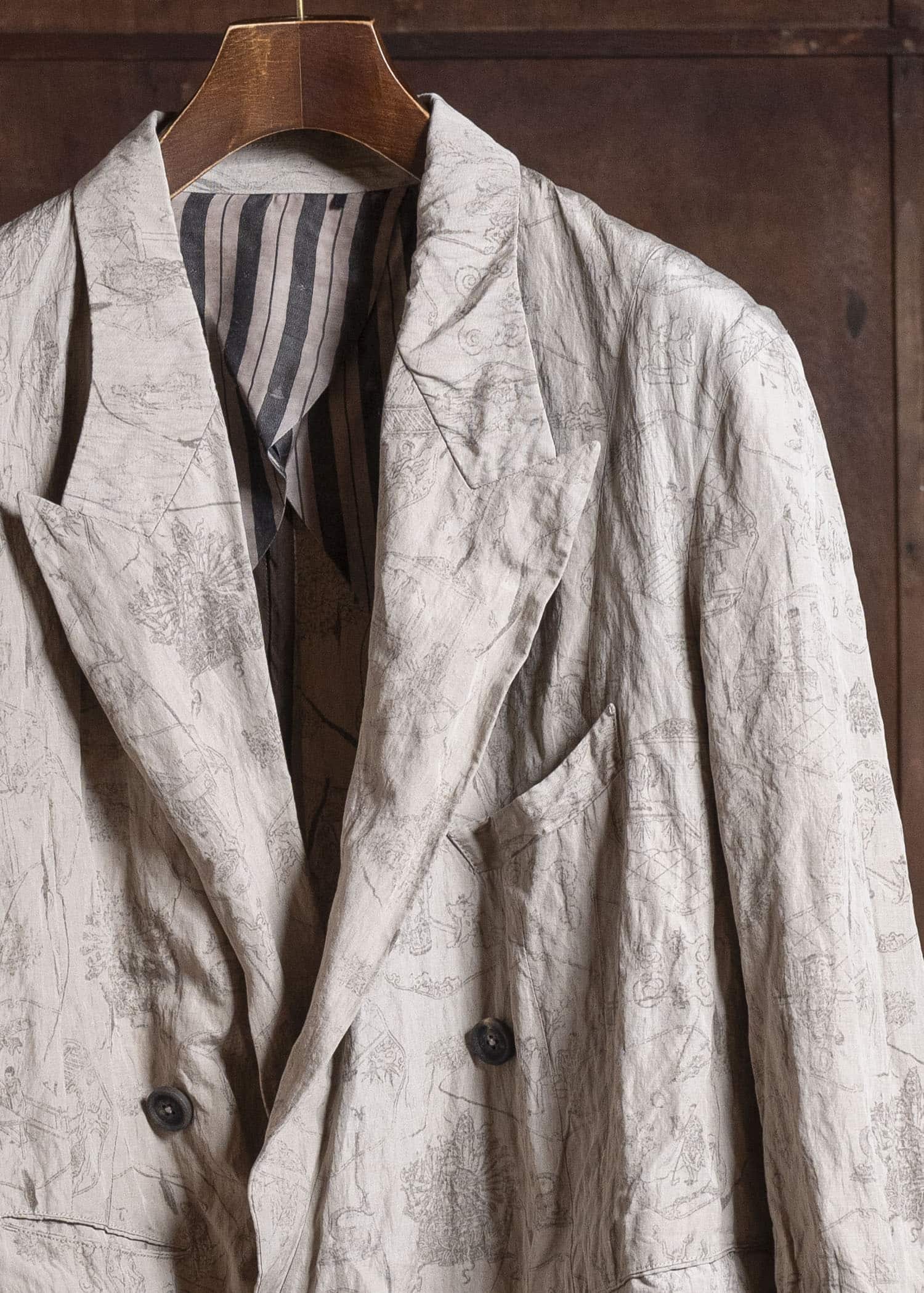 ZIGGY CHEN DIGITAL PRINT DOUBLE BREASTED BLAZER 0M2610923