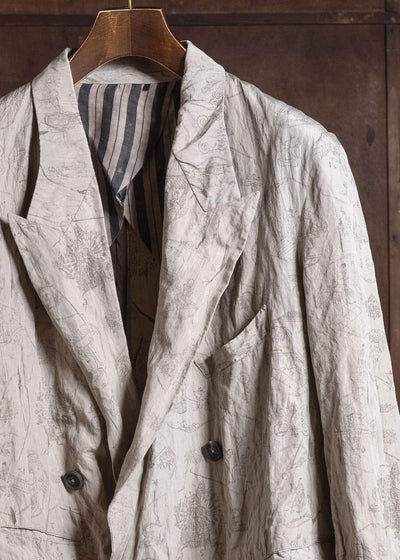 ZIGGY CHEN DIGITAL PRINT DOUBLE BREASTED BLAZER 0M2610923