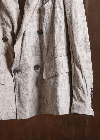 ZIGGY CHEN DIGITAL PRINT DOUBLE BREASTED BLAZER 0M2610923